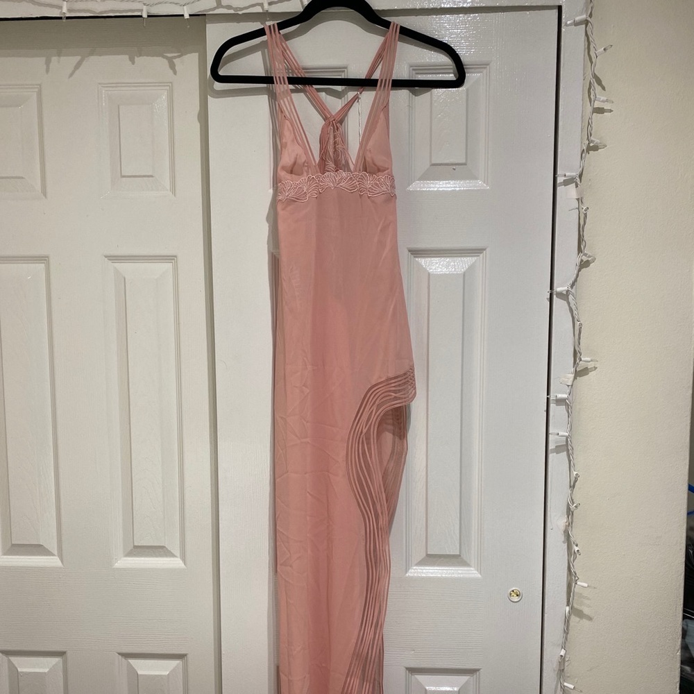 La Perla Pink Garnet Silk Chiffon Nightdress XXS